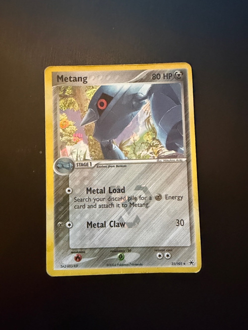 Metang Pokémon Card Holographic Grey 2004